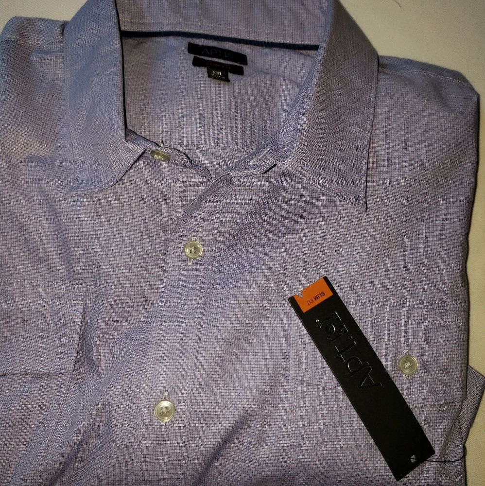 APT 9 Mens SS Sport Shirt XXL SLIM FIT NEW